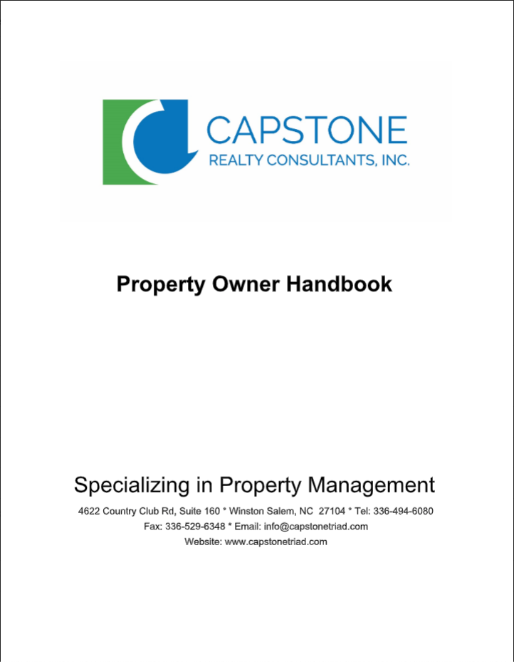 Capstone Owner Handbook Capstone owner handbook