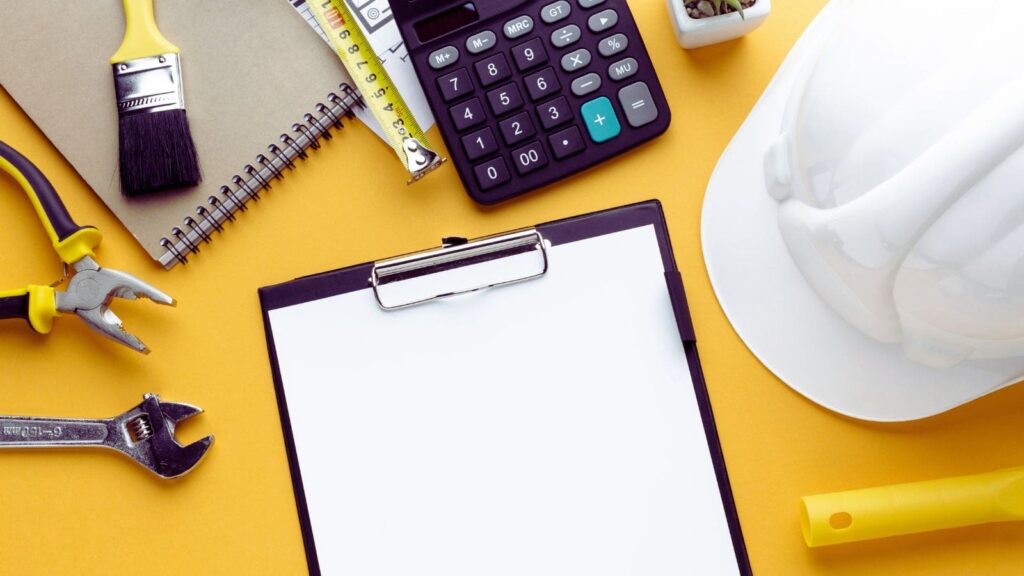 Maintenance Planning Tools on Work Desk Maintenance Plan